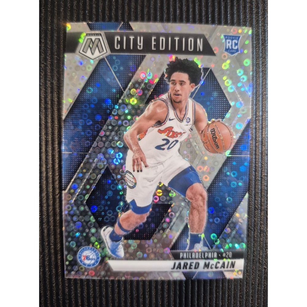 2024-25 Panini Mosaic Jared McCain #277 Silver Fast Break City Edition (RC) - Picture 3 of 7